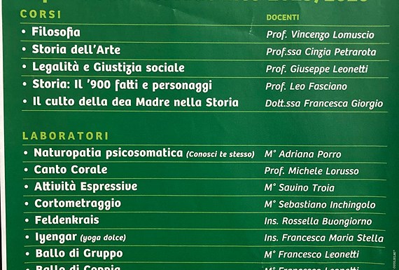 Inizio Anno Accademico